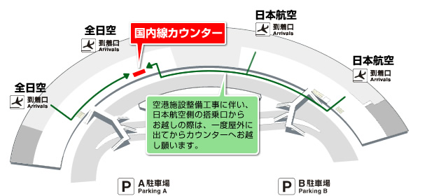 新千歳空港国内線ターミナルマップ