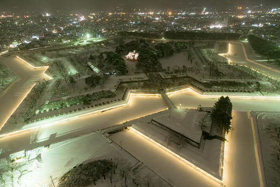 冬の五稜郭公園