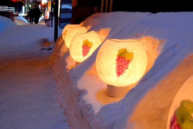  小樽雪あかりの路のランタン