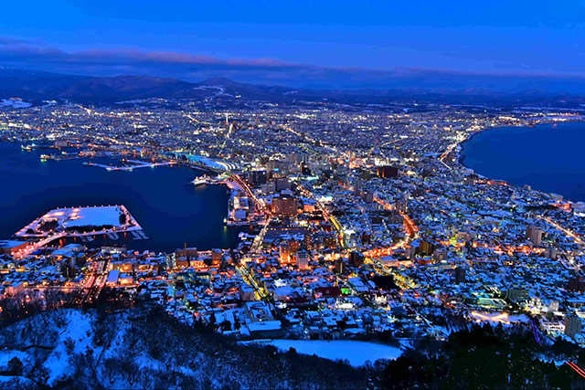 冬の函館山からの夜景