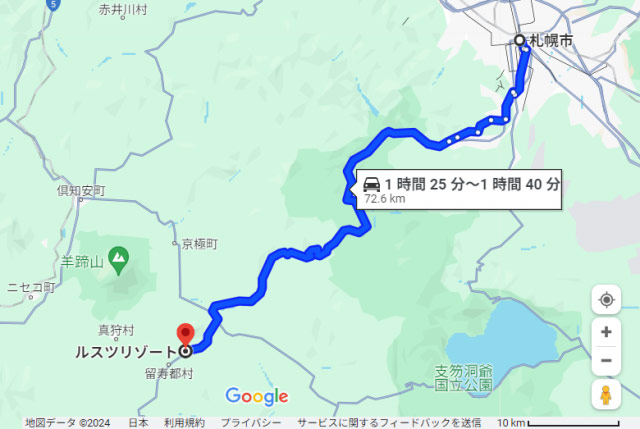 一般道を利用する場合